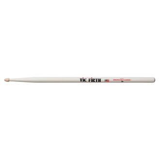 Vic Firth Drumsticks American Classic¨ 5B w/ WHITE FINISH Hickory White Finish Wood Tear Drop Tip