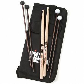 Vic Firth Drumsticks Elementary Education Pack (includes SD1, M5, M14, BSB) Finish Tip