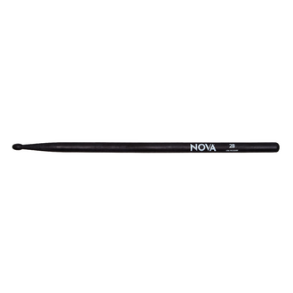 Vic Firth Drumsticks 2B in black with NOVA imprint Hickory Black Stain Finish Wood Oval Tip
