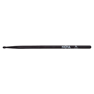 Vic Firth Drumsticks 5A in black with NOVA imprint Hickory Black Stain Finish Wood Oval Tip