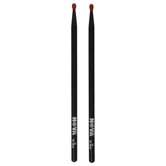Vic Firth Drumsticks 5BN in black with NOVA imprint Hickory Black Stain Finish Nylon Oval Tip
