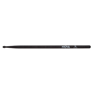 Vic Firth Drumsticks 7A in black with NOVA imprint Hickory Black Stain Finish Wood Oval Tip