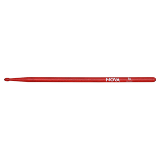 Vic Firth Drumsticks 7A in red with NOVA imprint Hickory Red Stain Finish Wood Oval Tip