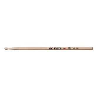Vic Firth Drumsticks Signature Series -- Charlie Watts Hickory Natural Finish Wood Elongated Oval Tip