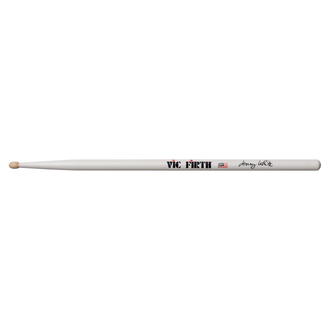 Vic Firth Drumsticks Signature Series -- Lenny White Hickory White Finish Wood Oval Tip