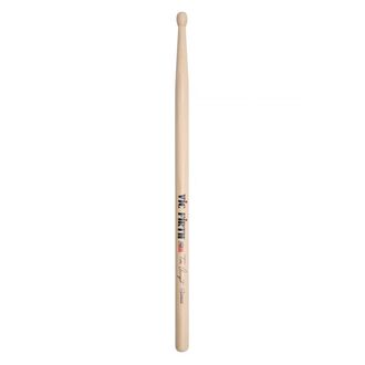 Vic Firth Drumsticks Corpsmaster¨ Signature Snare -- Tom Aungst  Hickory Maroon Finish Wood Reverse Tear Drop Tip