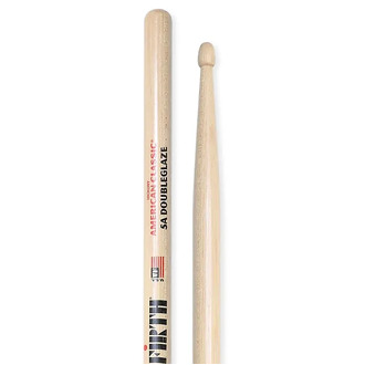 Vic Firth American Classic¨ Extreme 5A DoubleGlaze -- Double Coat of Lacquer Finish Hickory DoubleGlaze Finish Wood Tear Drop Tip