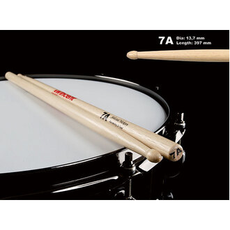 Wincent W7A USA Hickory Standard Wood Tip 7A Drum Sticks
