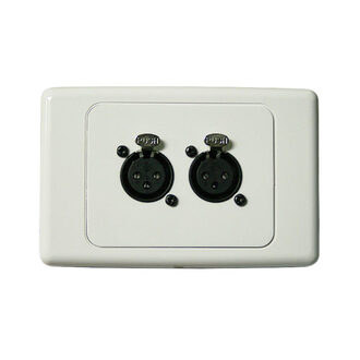 inDESIGN Wall plate Clipsal 2000 with 2 female 3 pin XLR