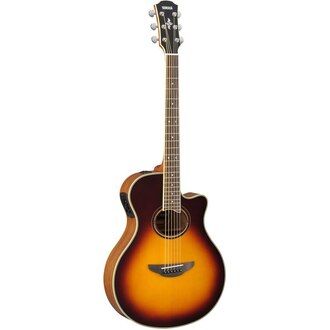 Yamaha Apx700IIBS Acoustic-Electric Guitar W/Cutaway Brown Sunburst With Pickup