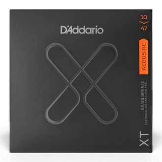 D'Addario XT Extended Life Acoustic 80/20 Bronze String Set Extra Light 10-47
