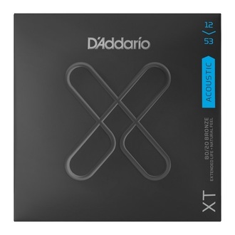 D'Addario XT Extended Life  Acoustic 80/20 Bronze String Set Light 12-53