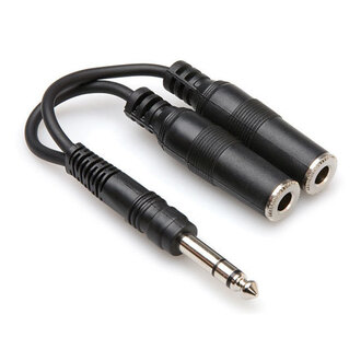 Hosa YPP118 Y Cable, 1/4 in TRS to Dual 1/4 in TRSF