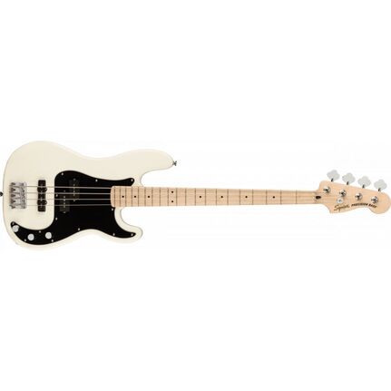Squier Affinity Series™ Precision Bass® Pj, Maple Fingerboard, Black Pickguard, Olympic White