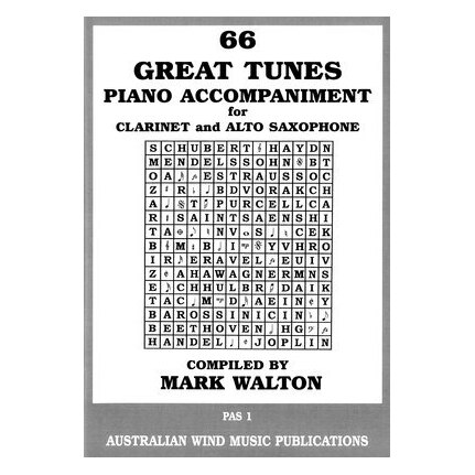 66 Great Tunes Alto Sax/Clarinet Piano Accompaniment