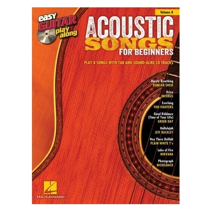 Acoustic Songs For Beginners Easy Guitar Play Along Vol 8