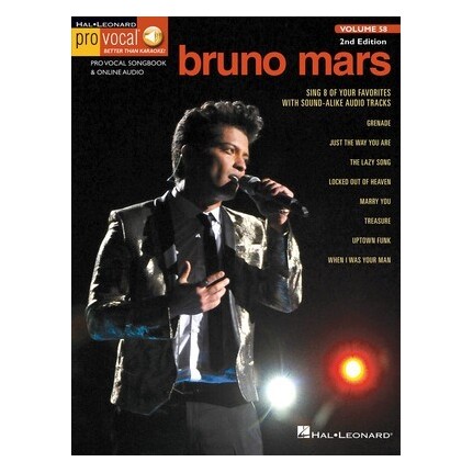 Bruno Mars Pro Vocal Men Vol 58 2nd Edition Bk/Online Audio