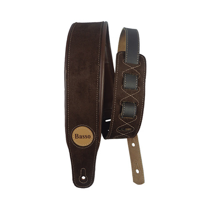 Basso Guitar Strap-Synth Suede Brown