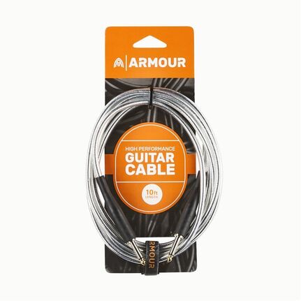 Armour GC10S 10ft Guitar Cable Transparent Silver