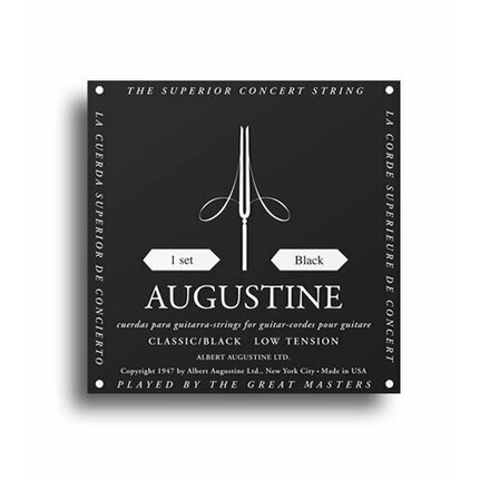 Augustine Classic Black Classical String Set - Regular Tension Trebles / Low Tension Basses