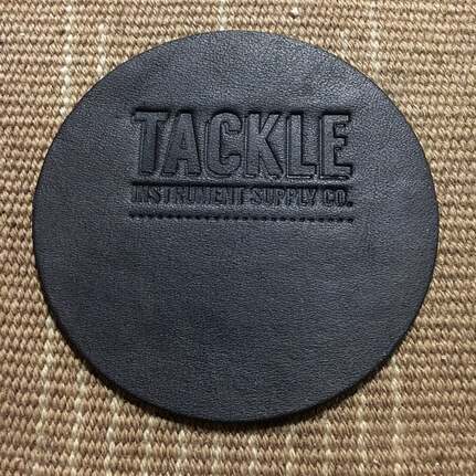 Tackle Instrument Supply - Leather Bass Drum Beater Patch Large - Black - LBDBP-BL