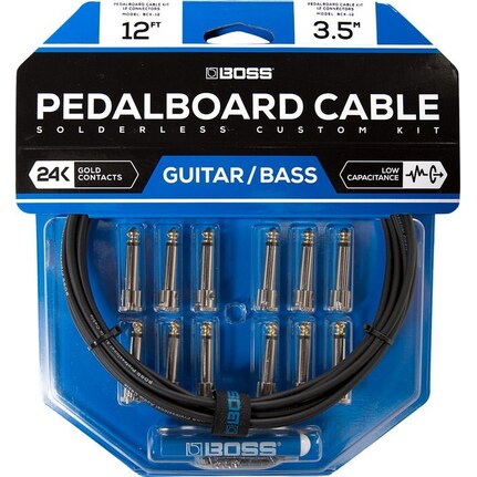 Boss BCK-12 Solderless Pedalboard Cable Kit - 12 Connectors 12ft