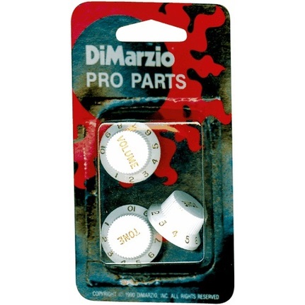 DiMarzio DM21W Control Knob Set Single Coil Style White