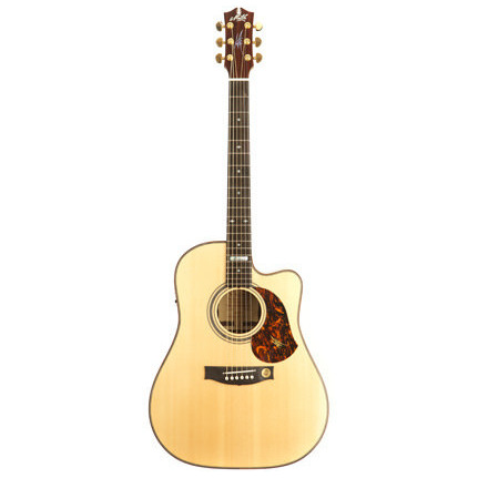 Maton Em100C Left Handed Messiah Dreadnought Acoustic-Electric Guitar With Solid Wood & Case