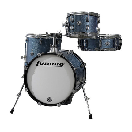 Ludwig Breakbeats by Questlove Compact 4-Piece Drum Kit Azure Blue Sparkle