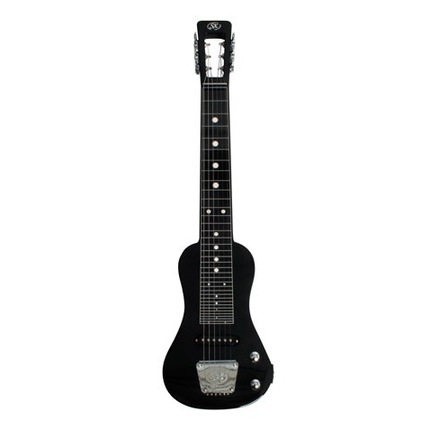 Essex LG3 6-String Lap Steel Guitar Black w/Bag & Glass Slide
