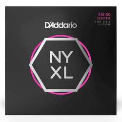 D'Addario NYXL45130 Long Scale 5-String Bass Guitar String Set Light 45-130