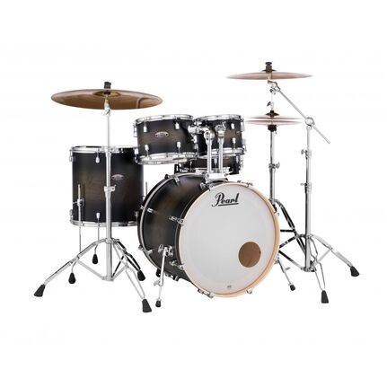Pearl Decade Maple 22" Fusion Plus Kit W/Hardware Satin Black Burst Drum Kit