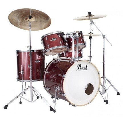 Pearl Export 22" 5pc Fusion Shell Pack in Black Cherry Glitter