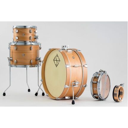 Dixon Little Roomer Series 5-Pce Drum Kit Satin Natural Lacquer w/Hardware