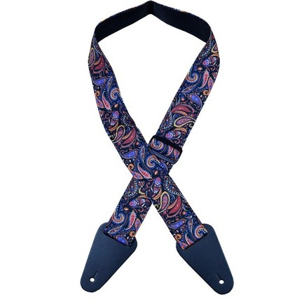 Colonial Leather Multi-Coloured Paisley Rag Guitar Strap