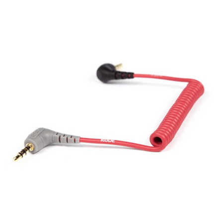 Rode SC7 3.5mm TRS male to TRRS male adapter patch cable - length 170mm - 400mm - Red.
