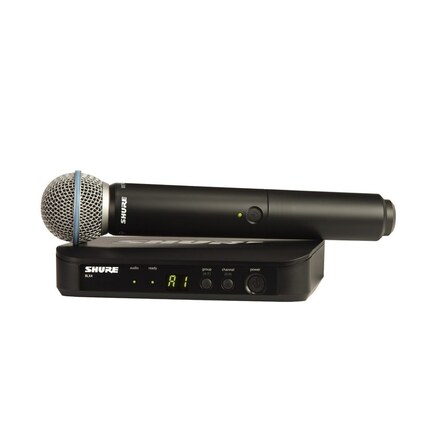 Shure BLX 24B58K14 Handheld BETA58 Vocal Microphone Digital Wireless System (K14: 614-638MHz)