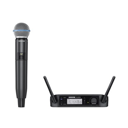 Shure GLXD24B58 Handheld BETA58 Vocal Microphone Digital Wireless System 2.4GHz