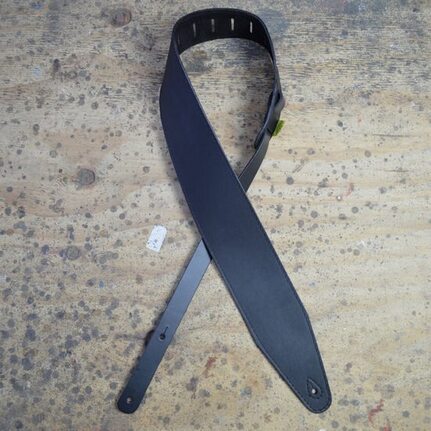 Colonial Leather 3.5″ Sueded Black Soft Leather Guitar Strap