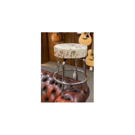 Cow Hide Leather Short Stool