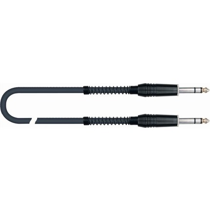 QuikLok Black Straight Stereo Jack to Straight Stereo Jack 2m Cable