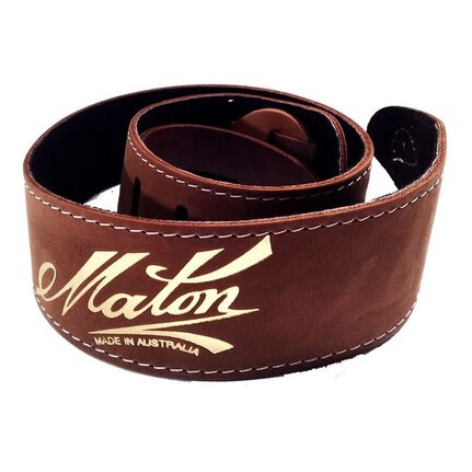 Maton Suede Leather Guitar Strap Brown