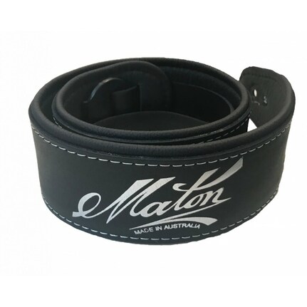 Maton Deluxe Padded Leather Guitar Strap Black