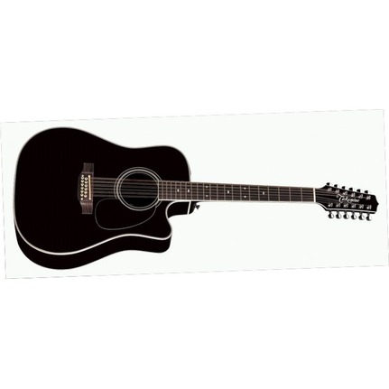 Takamine EF381SC 12-String Legacy Dreadnought Acoustic-Electric  Guitar With Pickup Black Finish