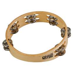 Toca 10" Wood Tambourine With Double Row T1010