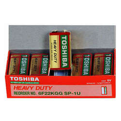 Toshiba 9V Heavy Duty Alkaline Battery - 10 Pack