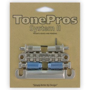 Tune-O-Matic/Tailpiece Set Metric (Large Post/Notched Saddles) Nickel