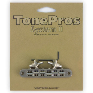 Tonepros Tune-O-Matic Bridge Standard (Small Posts) Nickel