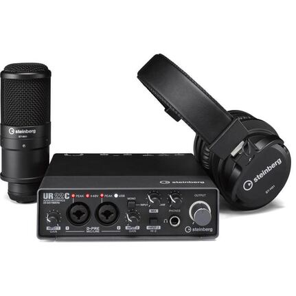 Steinberg UR22C Recording Pack (Audio Interface, Mic, Heaphones)