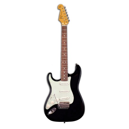 Essex VES34LHB 3/4 Size Left-Hand SC Style Electric Guitar - Black